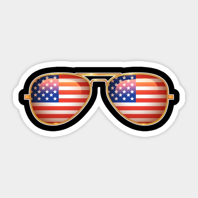 Sunglasses Patriotic USA Flag Sticker by sumikoric